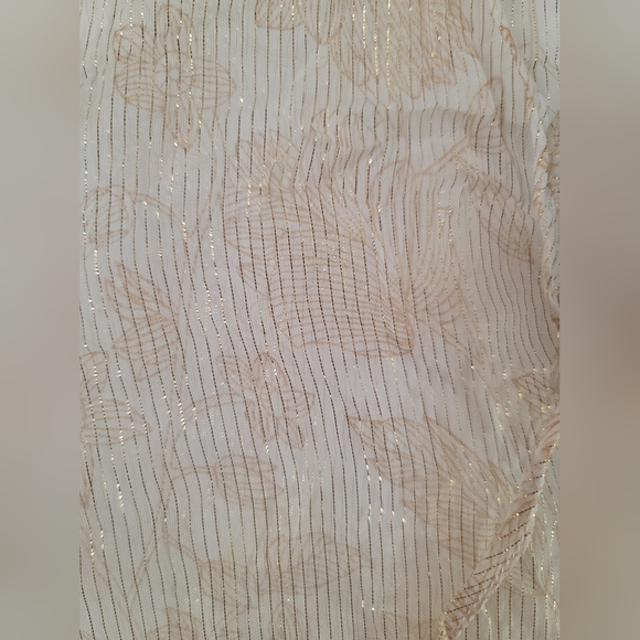 Gloria Vanderbilt Sheer Metallic Top Boho Y2K - Picture 4 of 4